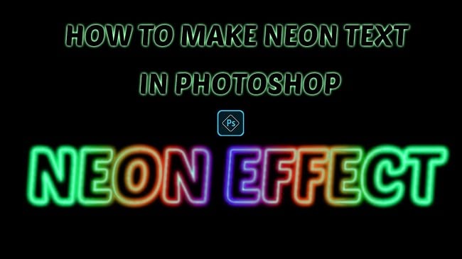 How to make neon text in photoshop easily